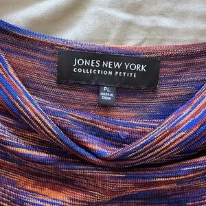 Jones New York Striped Knit Top